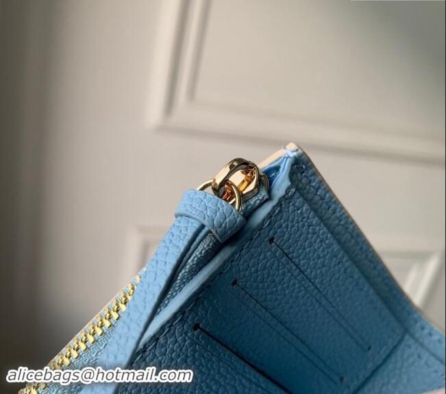 Pretty Style Louis Vuitton Victorine Wallet in Bicolor Monogram Empreinte Leather M80968 Blue 2024