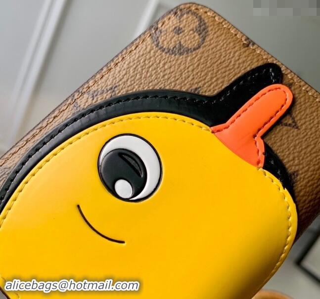 Famous Brand Louis Vuitton Zippy Coin Purse Wallet in Monogram Canvas with Yellow Duck M83690 2024 Animal Objects