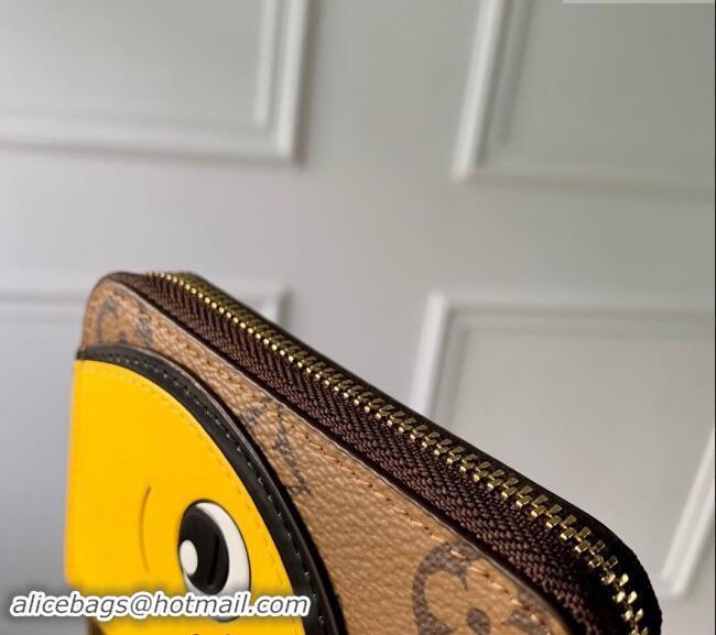 Famous Brand Louis Vuitton Zippy Coin Purse Wallet in Monogram Canvas with Yellow Duck M83690 2024 Animal Objects