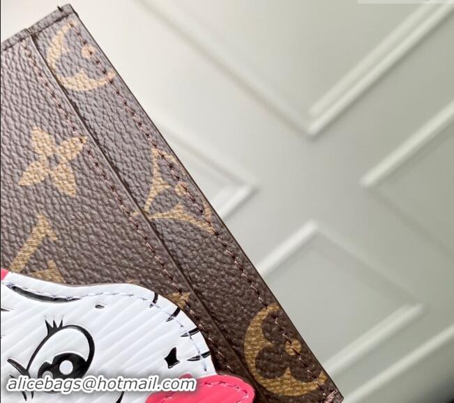 Luxury Cheap Louis Vuitton Card Holder Wallet in Monogram Canvas with Zebra M11448 2024 Animal Objects