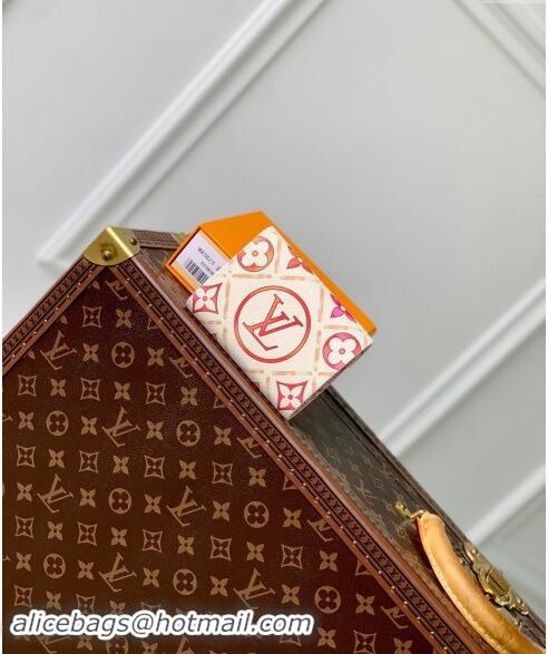 Buy Fashionable Louis Vuitton Victorine Wallet in Monogram Tiles Canvas M83623 Coral Pink 2024