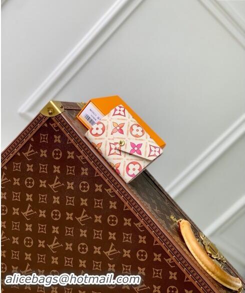 Buy Fashionable Louis Vuitton Victorine Wallet in Monogram Tiles Canvas M83623 Coral Pink 2024