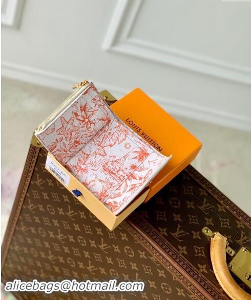 Buy Fashionable Louis Vuitton Victorine Wallet in Monogram Tiles Canvas M83623 Coral Pink 2024