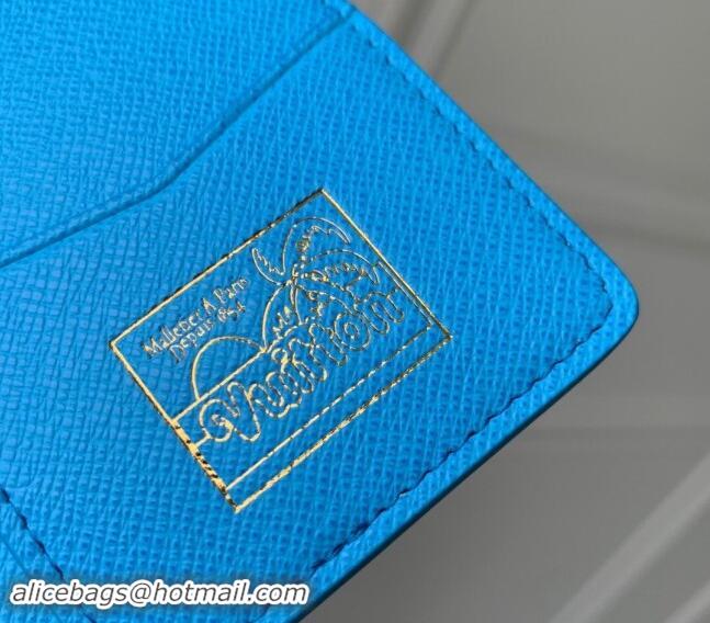 Trendy Design Louis Vuitton Pocket Organizer Wallet in Monogram Surfin' Canvas M83498 Sky Blue 2024