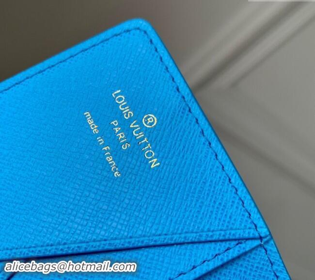 Trendy Design Louis Vuitton Pocket Organizer Wallet in Monogram Surfin' Canvas M83498 Sky Blue 2024