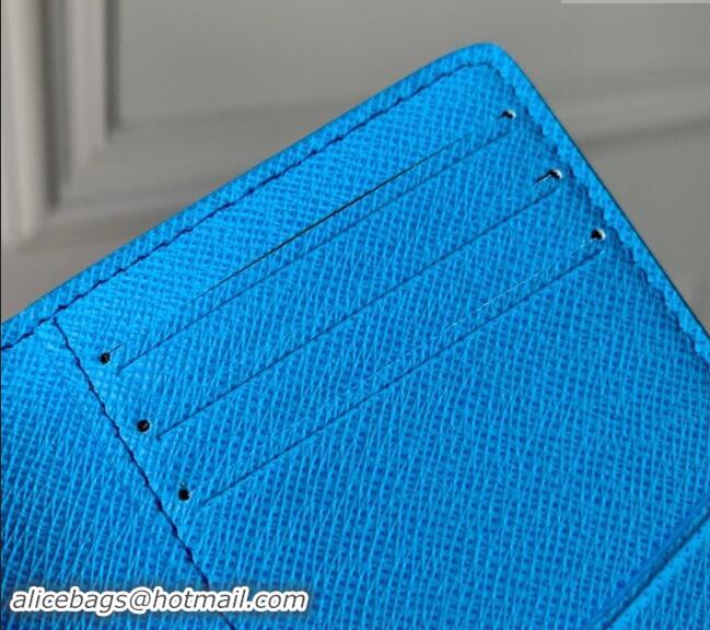 Trendy Design Louis Vuitton Pocket Organizer Wallet in Monogram Surfin' Canvas M83498 Sky Blue 2024