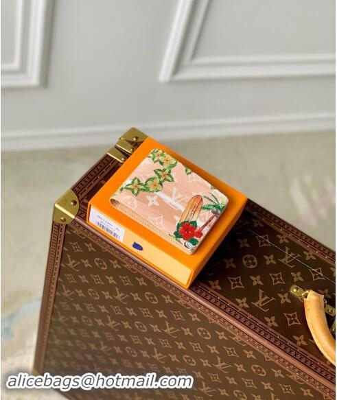 Shop Grade Louis Vuitton Slender Wallet in Monogram Surfin' Canvas M83468 Sand Beige 2024