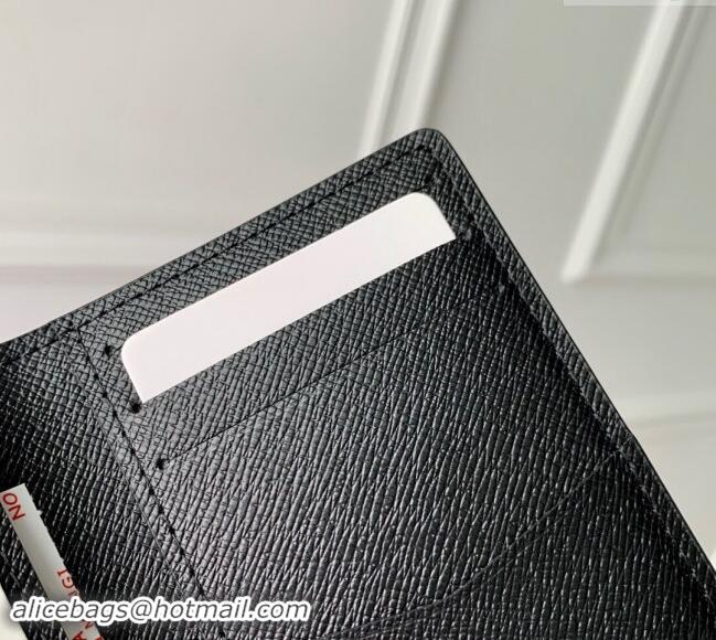 Famous Brand Louis Vuitton Pocket Organizer Wallet in Black Epi Leather M60642 2024