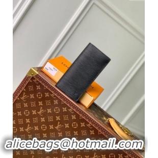 Top Grade Louis Vuitton Epi Leather Brazza Wallet M60622 Black 2024