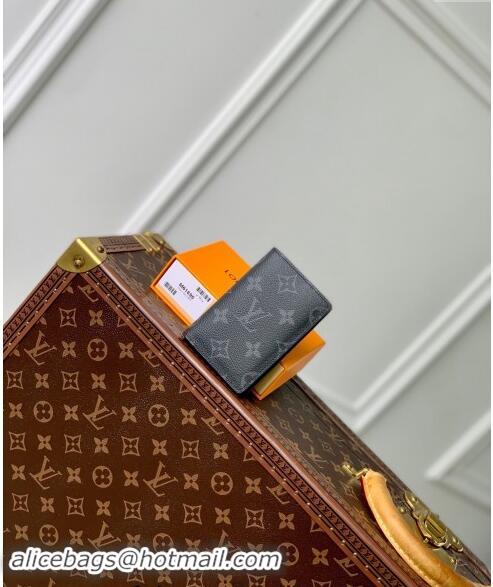 Trendy Design Louis Vuitton Pocket Organizer Wallet in Black Monogram Eclipse Canvas M61696 2024