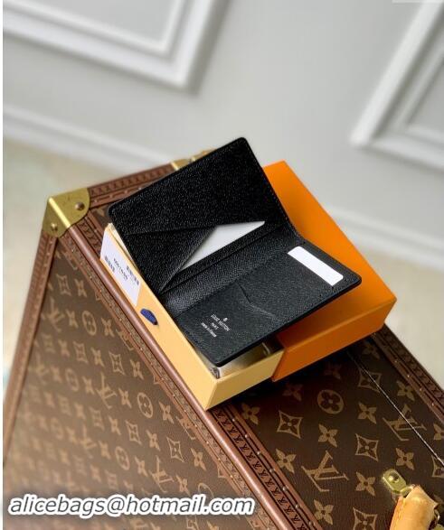 Trendy Design Louis Vuitton Pocket Organizer Wallet in Black Monogram Eclipse Canvas M61696 2024