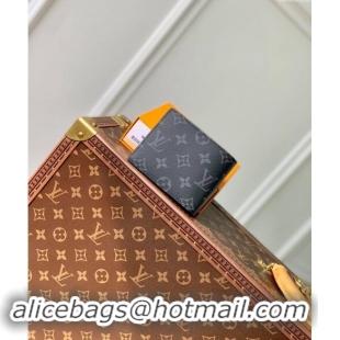 Top Grade Louis Vuitton Multiple Wallet in Black Monogram Eclipse Canvas M61695 2024