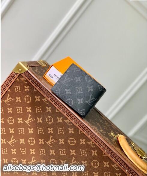 Top Grade Louis Vuitton Multiple Wallet in Black Monogram Eclipse Canvas M61695 2024