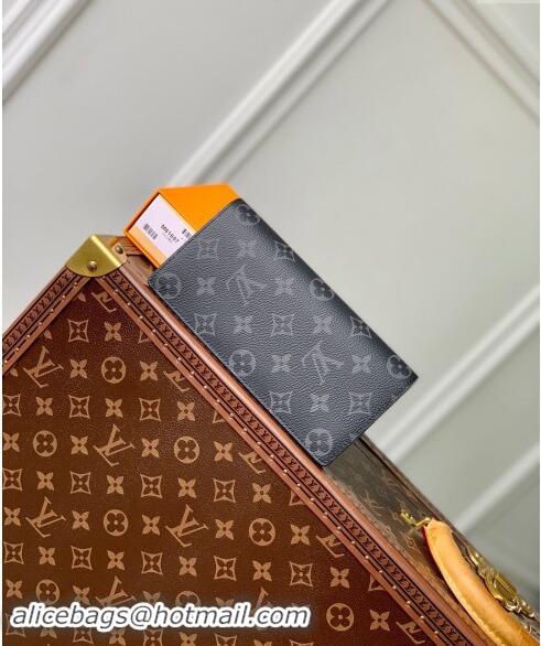 Good Quality Louis Vuitton Brazza Wallet in Black Monogram Eclipse Canvas M61697 2024