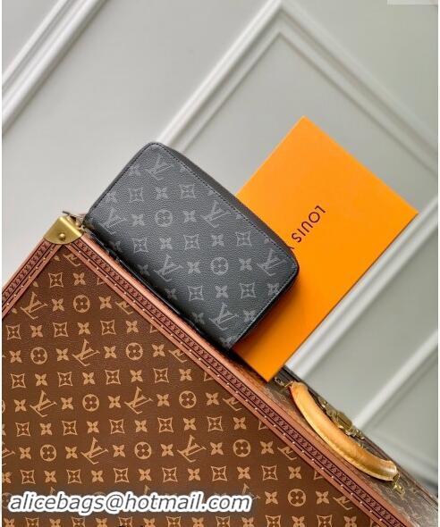 Inexpensive Louis Vuitton Zippy XL Wallet in Black Monogram Eclipse Canvas M61698 2024