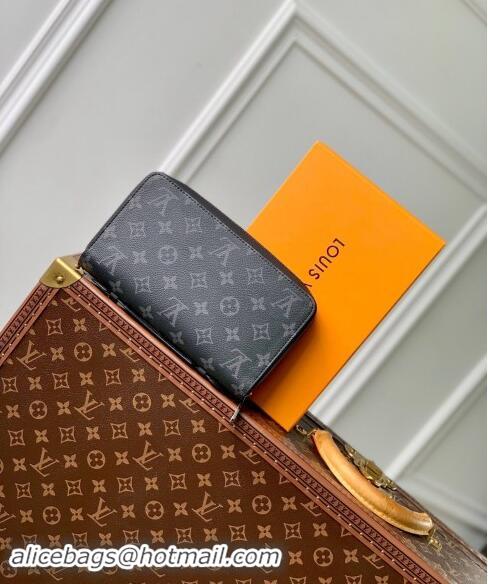 Inexpensive Louis Vuitton Zippy XL Wallet in Black Monogram Eclipse Canvas M61698 2024