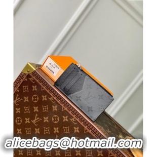 Good Product Louis Vuitton Coin Card Holder Wallet in Grey Monogram Eclipse Canvas M69533 2024