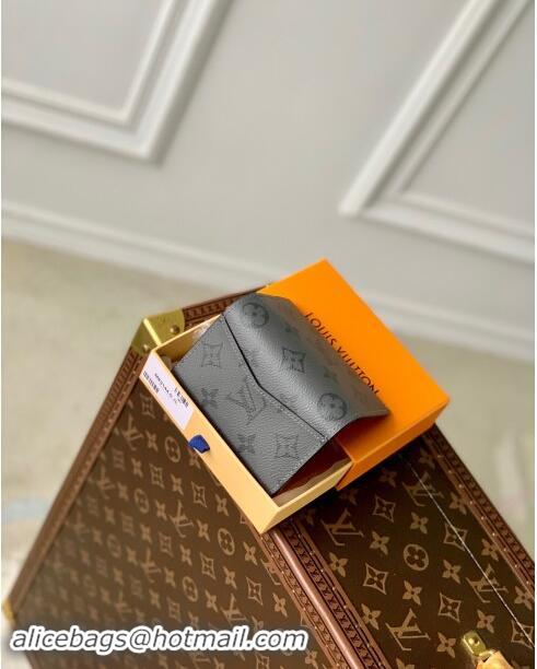 Well Crafted Louis Vuitton Pocket Organizer Wallet in Grey Monogram Eclipse Canvas M61696 2024