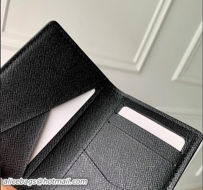 Well Crafted Louis Vuitton Pocket Organizer Wallet in Grey Monogram Eclipse Canvas M61696 2024