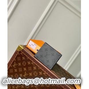 Top Grade Louis Vuitton Slender Wallet in Grey Monogram Eclipse Canvas M80906 2024