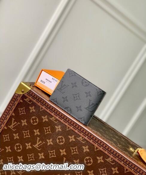 Top Grade Louis Vuitton Slender Wallet in Grey Monogram Eclipse Canvas M80906 2024