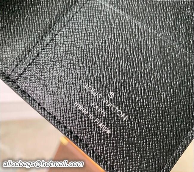 Luxurious Louis Vuitton Brazza Wallet in Grey Monogram Eclipse Canvas M61697 2024