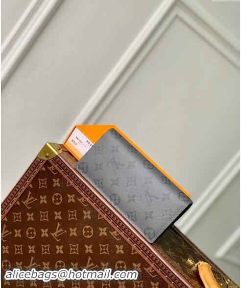 Luxurious Louis Vuitton Brazza Wallet in Grey Monogram Eclipse Canvas M61697 2024