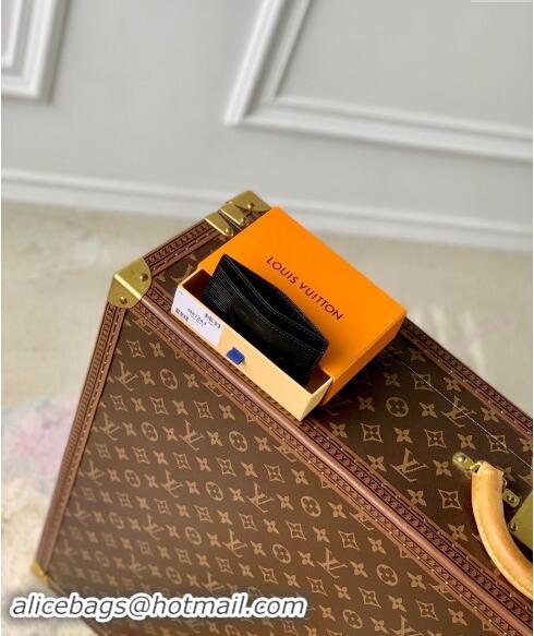 Good Looking Supreme x Louis Vuitton Card Holder Wallet in Epi Leather M64543 Black 2024