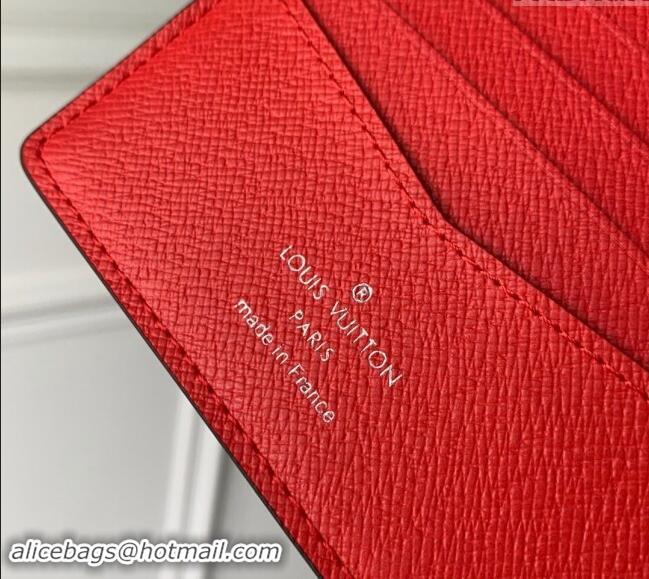 Unique Discount Supreme x Louis Vuitton Multiple Wallet in Epi Leather M64542 Red 2024