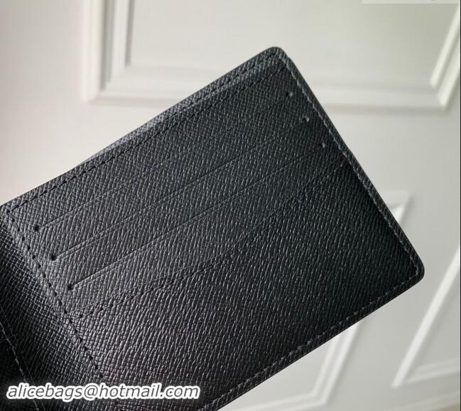 Luxury Cheap Supreme x Louis Vuitton Multiple Wallet in Epi Leather M64542 Black 2024