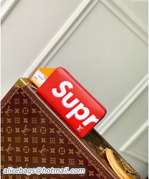 Good Product Supreme x Louis Vuitton Zippy Wallet in Epi Leather M64548 Red 2024