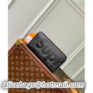 Most Popular Supreme x Louis Vuitton Zippy Wallet in Epi Leather M64548 Black 2024