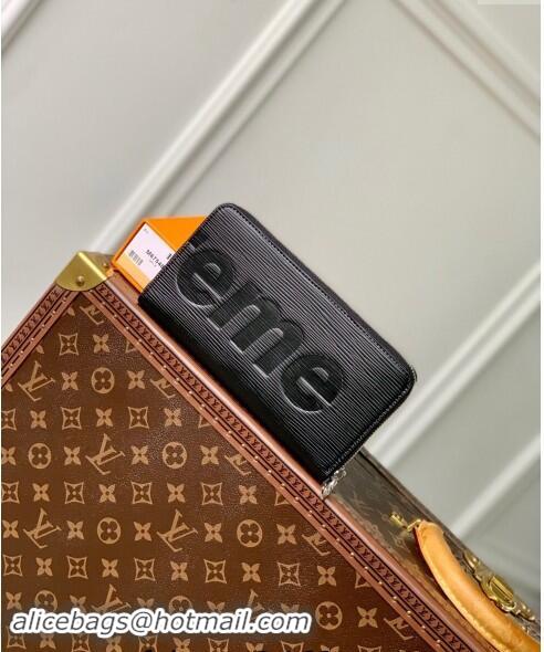 Most Popular Supreme x Louis Vuitton Zippy Wallet in Epi Leather M64548 Black 2024