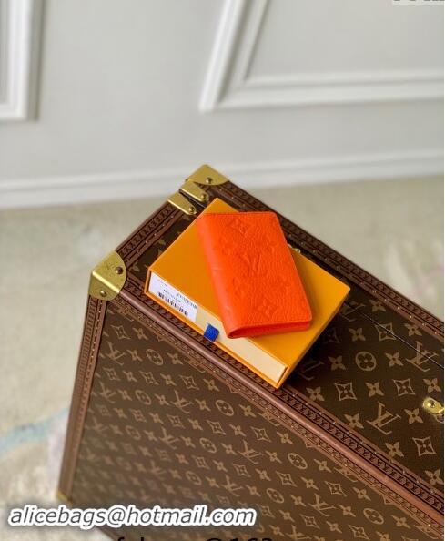 Promotional Louis Vuitton Pocket Organizer Wallet in Monogram Leather M83069 Orange 2024