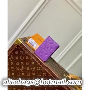 Low Cost Louis Vuitton Pocket Organizer Wallet in Monogram Leather M83069 Purple 2024