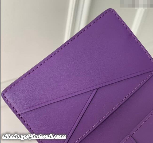 Low Cost Louis Vuitton Pocket Organizer Wallet in Monogram Leather M83069 Purple 2024