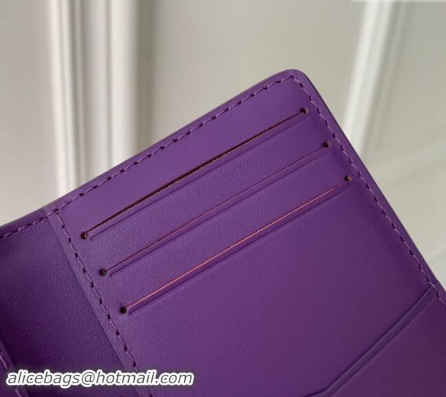 Low Cost Louis Vuitton Pocket Organizer Wallet in Monogram Leather M83069 Purple 2024