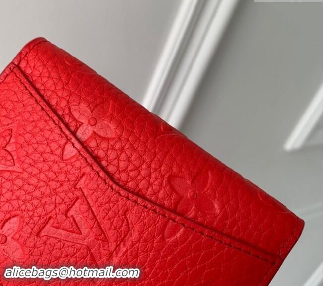 Well Crafted Louis Vuitton Pocket Organizer Wallet in Monogram Leather M83069 Red 2024