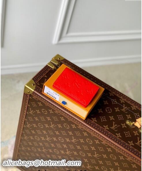 Well Crafted Louis Vuitton Pocket Organizer Wallet in Monogram Leather M83069 Red 2024