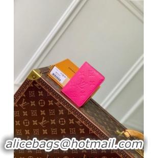 Pretty Style Louis Vuitton Pocket Organizer Wallet in Monogram Leather M83069 Pink 2024