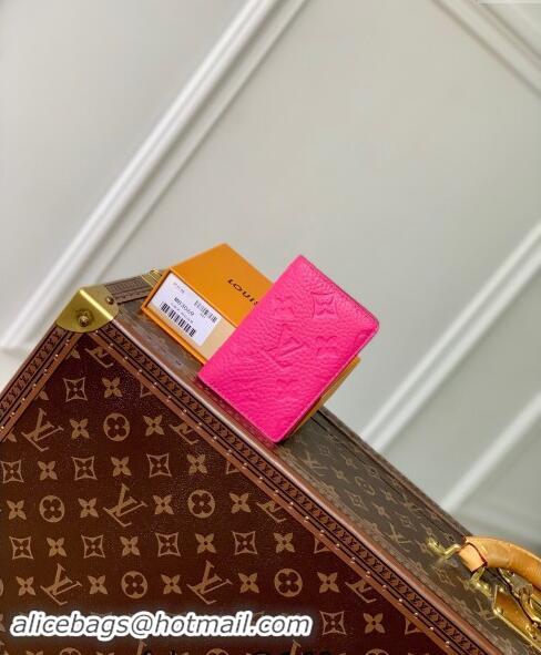 Pretty Style Louis Vuitton Pocket Organizer Wallet in Monogram Leather M83069 Pink 2024