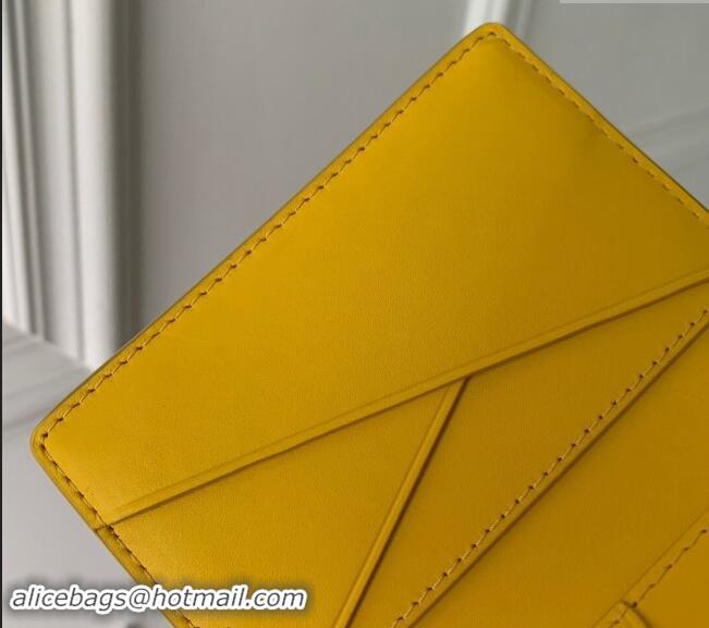 Good Taste Louis Vuitton Pocket Organizer Wallet in Monogram Leather M83069 Yellow 2024