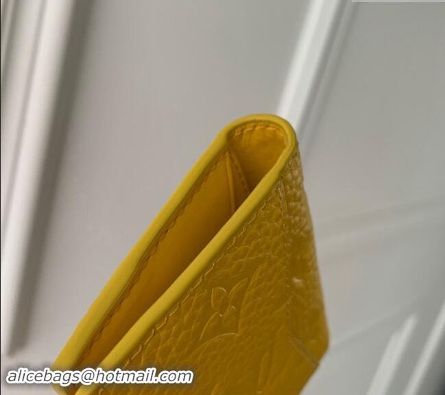 Good Taste Louis Vuitton Pocket Organizer Wallet in Monogram Leather M83069 Yellow 2024