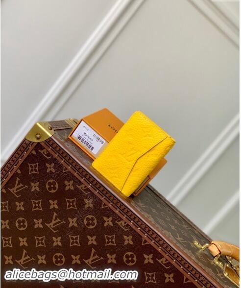 Good Taste Louis Vuitton Pocket Organizer Wallet in Monogram Leather M83069 Yellow 2024