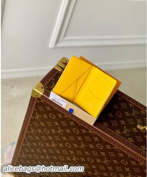 Good Taste Louis Vuitton Pocket Organizer Wallet in Monogram Leather M83069 Yellow 2024