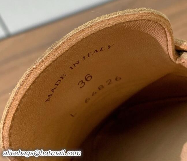 Fashion Loro Piana Suede Flat Mules Brown 812052