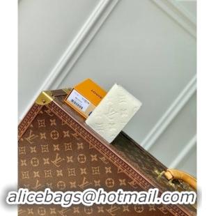 Big Discount Louis Vuitton Pocket Organizer Wallet in Monogram Leather M83070 White 2024