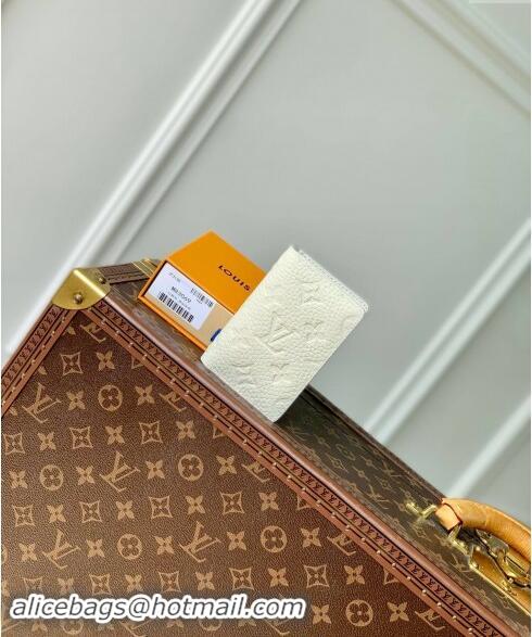 Big Discount Louis Vuitton Pocket Organizer Wallet in Monogram Leather M83070 White 2024