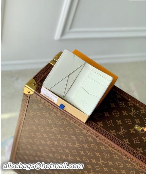 Big Discount Louis Vuitton Pocket Organizer Wallet in Monogram Leather M83070 White 2024