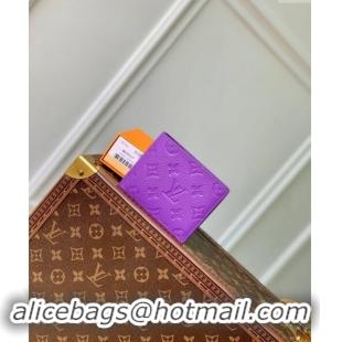 Buy Discount Louis Vuitton Multiple Wallet in Monogram Leather M83056 Purple 2024